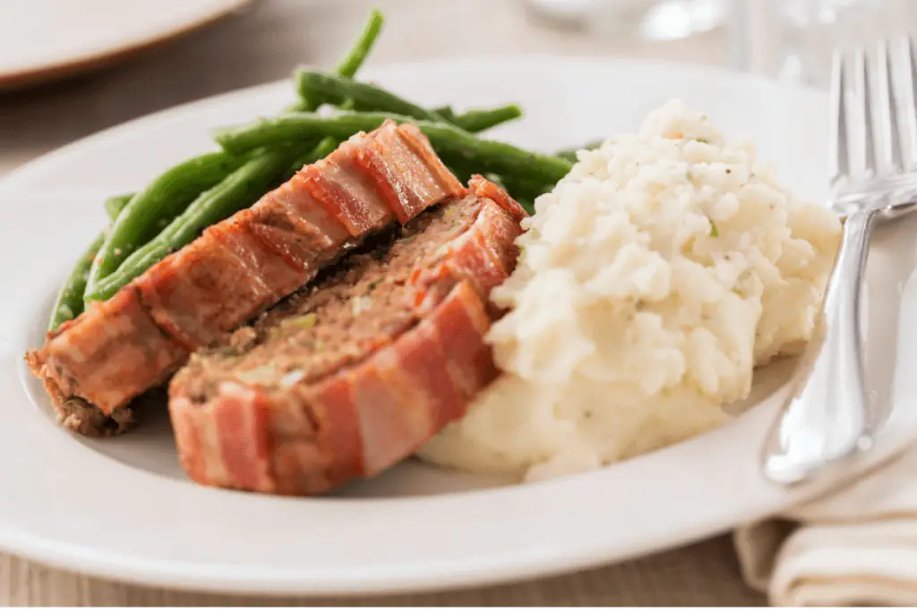 Meatloaf wrapped in Bacon