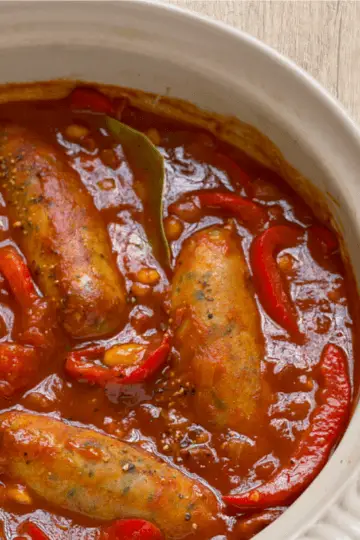 Sausage and Red Pepper Hotpot