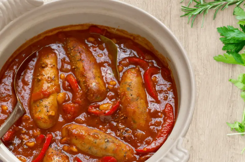 Sausage and Red Pepper Hotpot