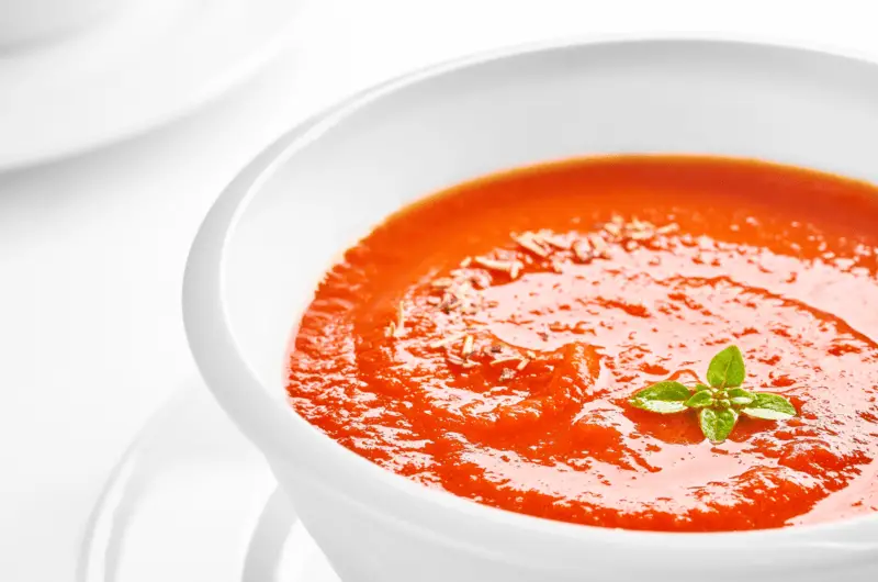 Tomato Red Pepper and Basil Soup