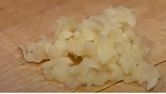 Finely chop the garlic