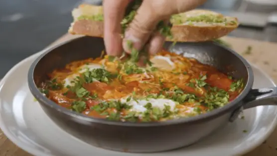 Sprinkle with chopped coriander before serving