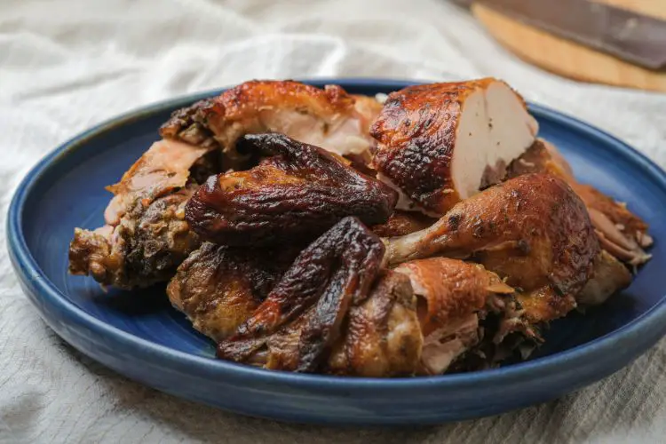 Cutting Rotisserie Chicken into pieces before storing in the freeze