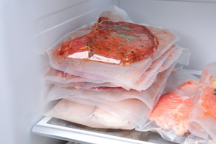 Food storage in the freezer