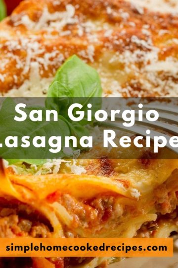 san giorgio lasagna recipe